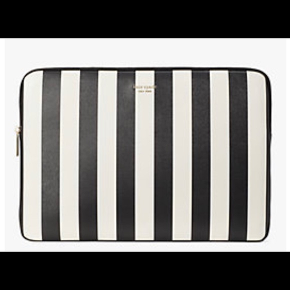 kate spade Bags Kate Spade Stripes Universal Laptop Sleeve Black